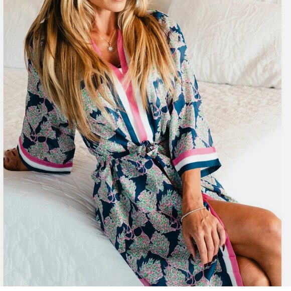 Jean Pierre Klifa Paris Kimono Robe - Picture 1 of 6